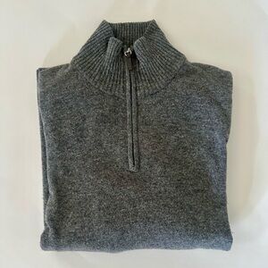 Men’s J. Crew Charcoal Quarter Zip Sweater
